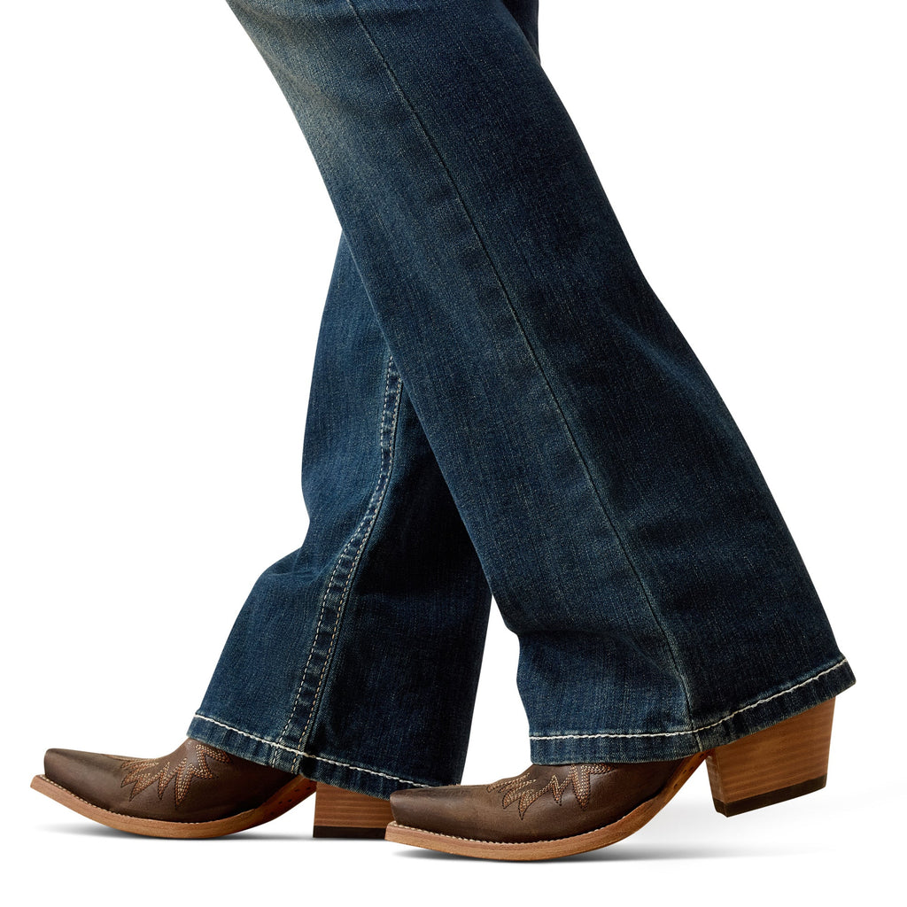 WMS Mid Rise Whipstitch Boot Cut Jeans