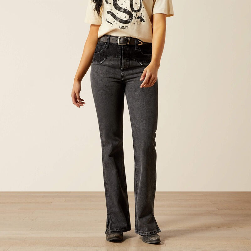 WMS Ultra High Rise Cheyenne Yoke Tomboy Boot Cut Jean