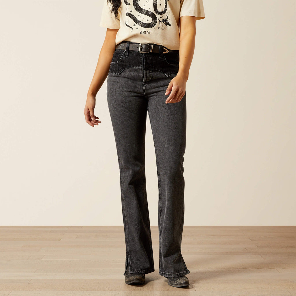 WMS Ultra High Rise Cheyenne Yoke Tomboy Boot Cut Jean